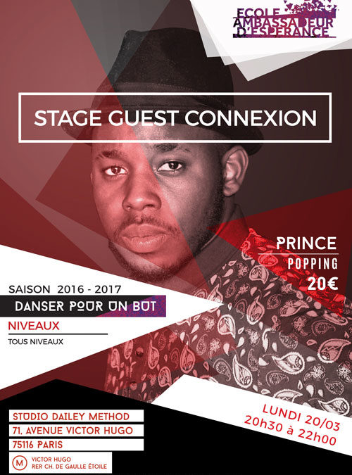 Stage Popping avec Prince
